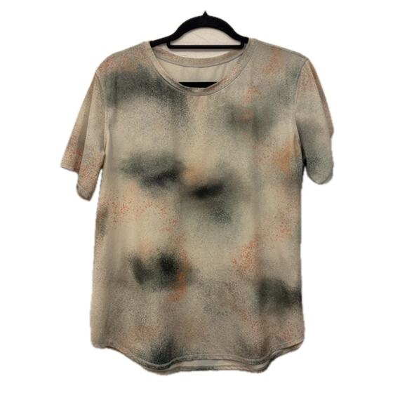 lululemon athletica Tops - Lululemon High Neck Running and Training Shirt Size 10 Camo Sliver Blue Multi